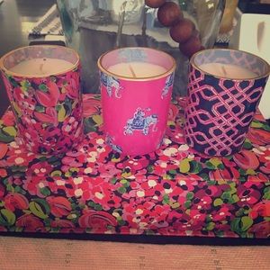 Lilly Pulitzer set of Votive Candles, Brand New!